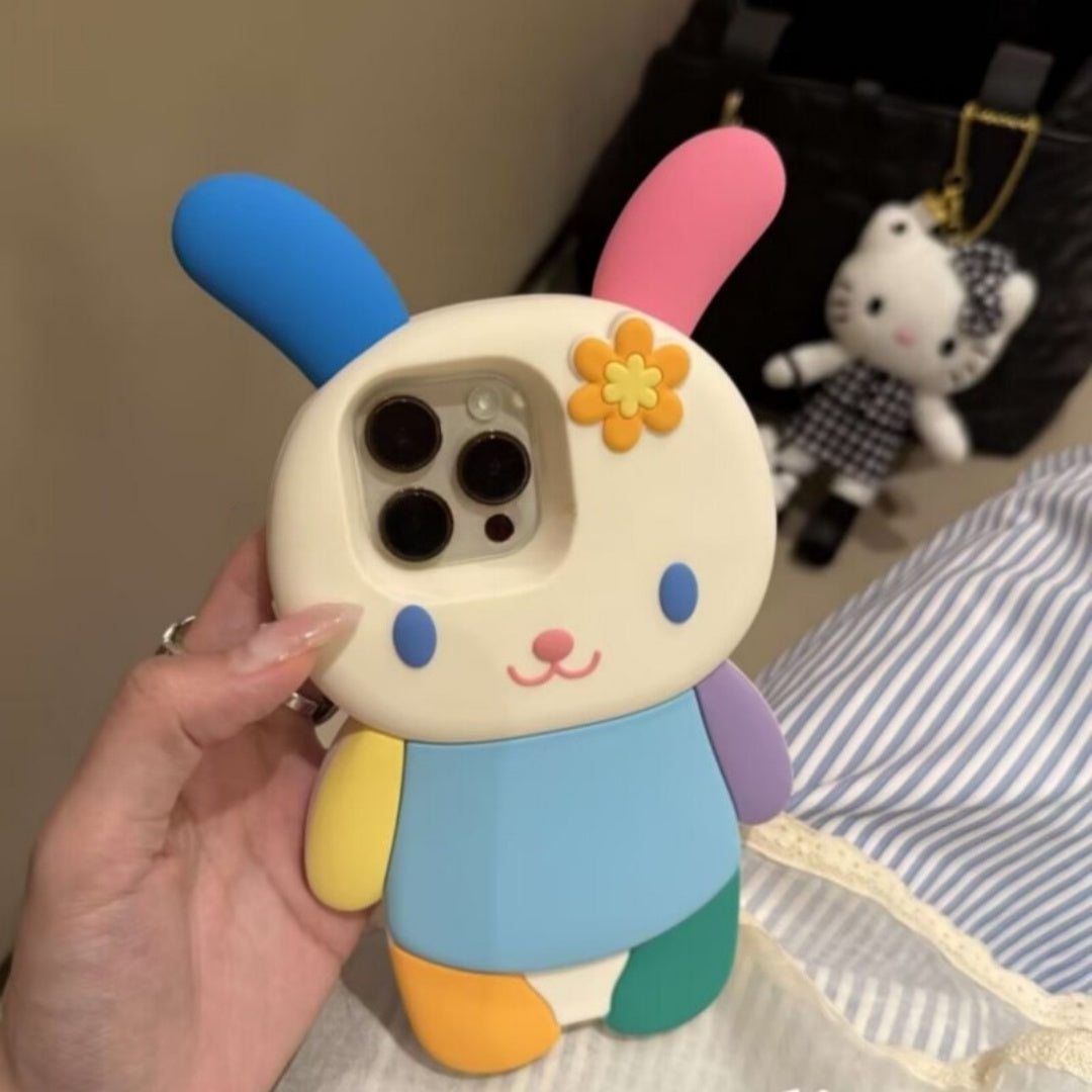 Colorful Bunny Silicone Phone Case