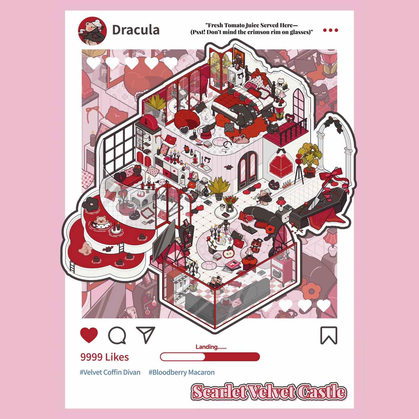 Fantasy Home 3D Sticker | 5 Cute Miniature Scenes
