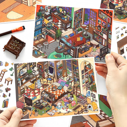 MBTI Home 3D Sticker | 2 Cute Miniature Scenes
