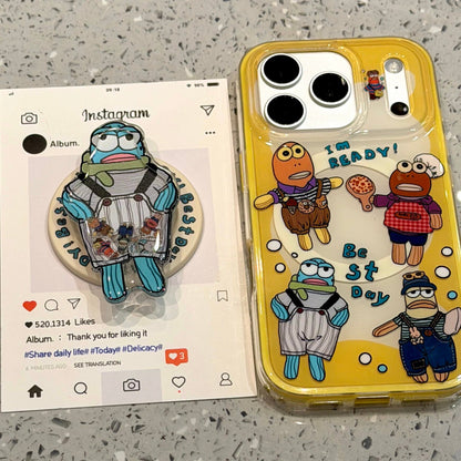 Cute Ugly Fish Magnetic Stand Acrylic Phone Case