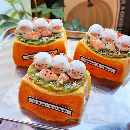Siamese Cat Sweet Shrimp Sandwich Squishy