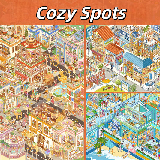 Cozy Spots 3D Sticker | 3 Cute Miniature Scenes