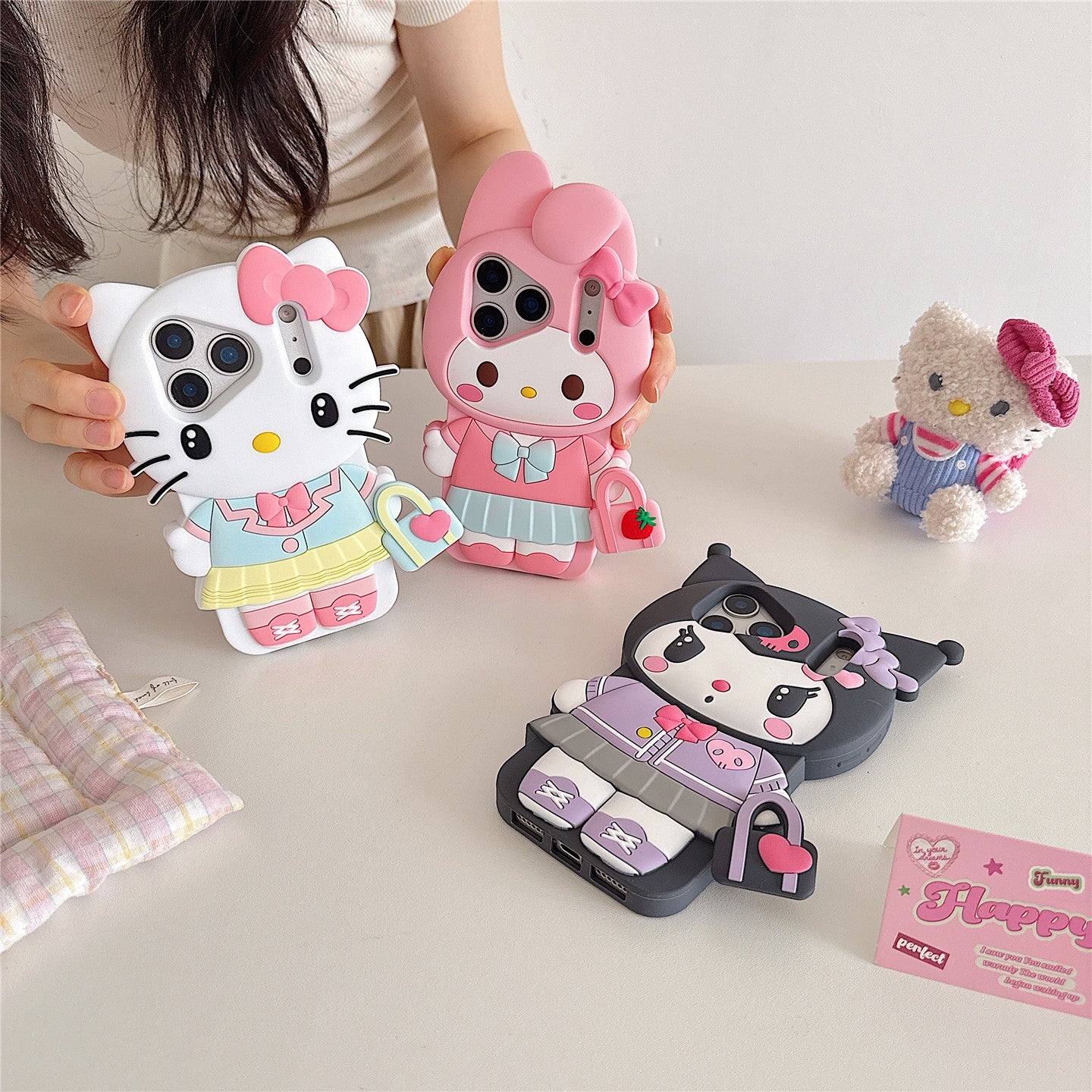Cute Animal Holding a Bag Silicone Phone Case