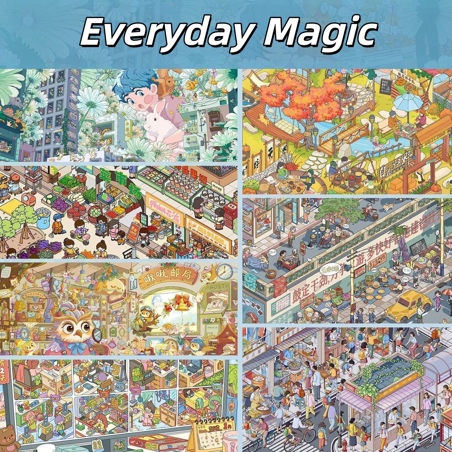 Everyday Magic 3D Sticker | 7 Cute Miniature Scenes