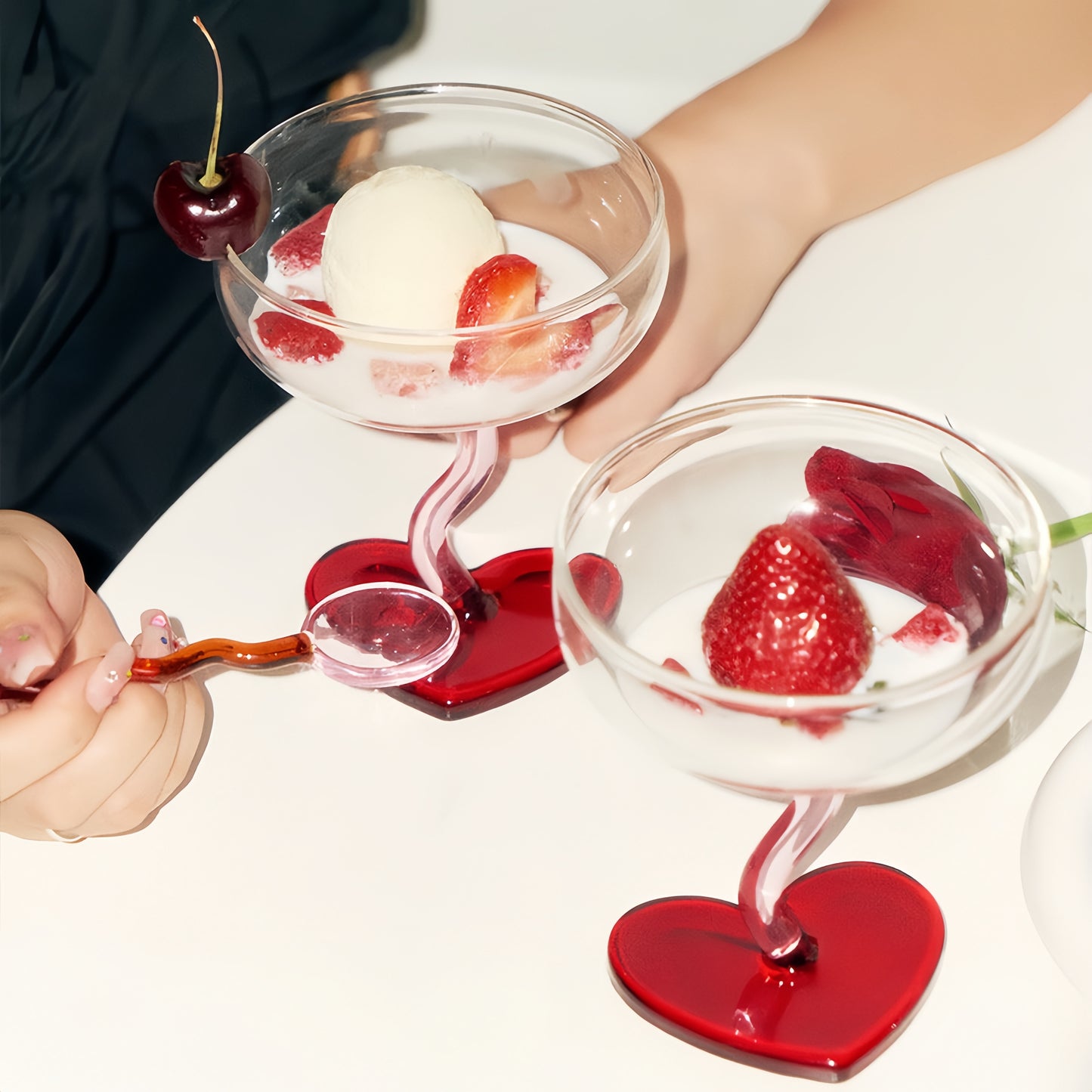 Heart Glass Goblet