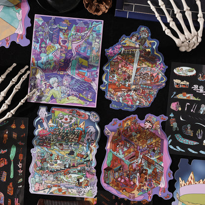 Endless Grotesque 3D Sticker | 4 Cute Miniature Scenes