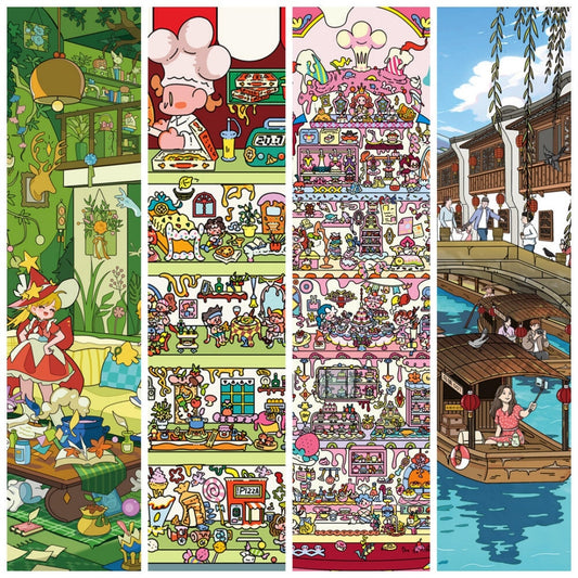 Stops Along the Way 3D Sticker | 4 Cute Miniature Scenes