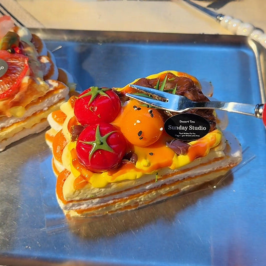 Tomato Roast Beef Scrambled Egg Mille Crêpe Tiramisu Squishy