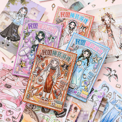 Pretty Girl Dress Up 3D Sticker Book
