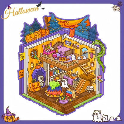 Fantasy Halloween House 3D Sticker
