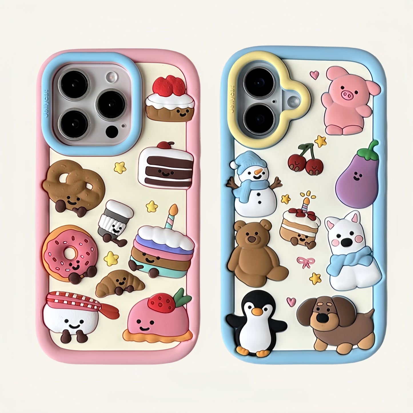 Cute Food and Animals Silicone Phone Case