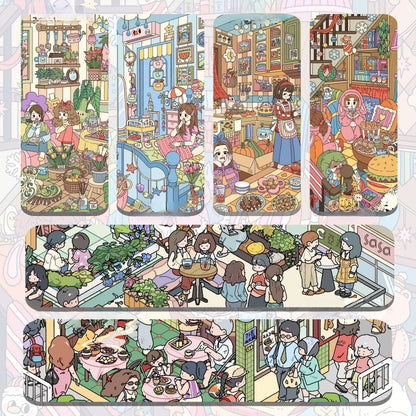 Life in Four Seasons 3D Sticker | 6 Cute Miniature Scenes