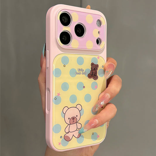 Polka Dot Bear Plush Acrylic Phone Case
