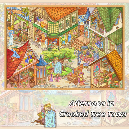 Afternoon in Crooked Tree Town 3D Sticker