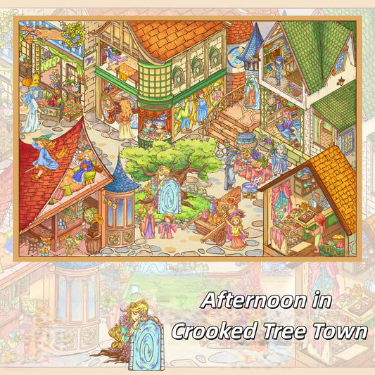 Afternoon in Crooked Tree Town 3D Sticker