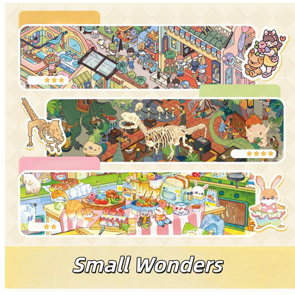 Small Wonders 3D Sticker | 3 Cute Miniature Scenes