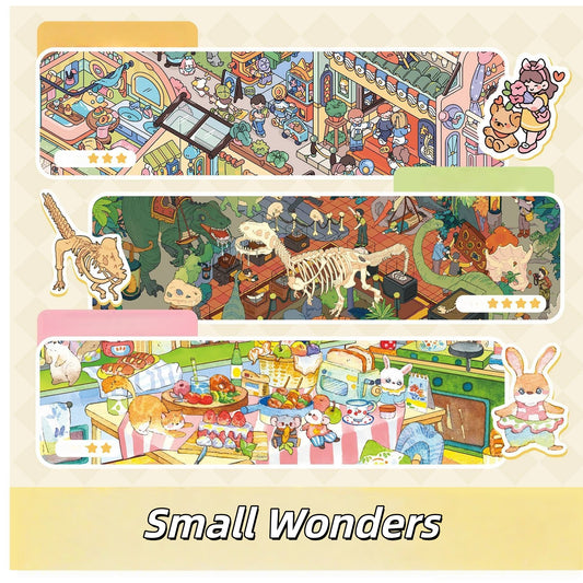 Small Wonders 3D Sticker | 3 Cute Miniature Scenes