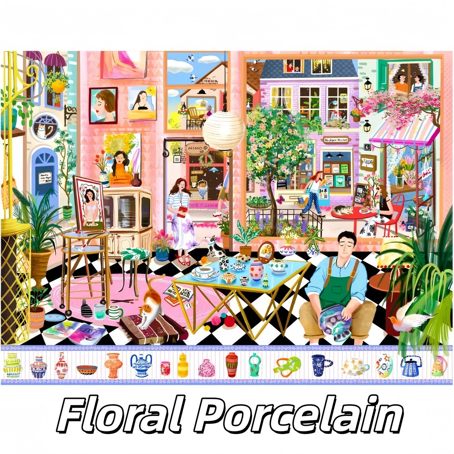 Floral Whispers 3D Sticker | 2 Cute Miniature Scenes