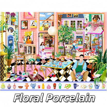 Floral Whispers 3D Sticker | 2 Cute Miniature Scenes