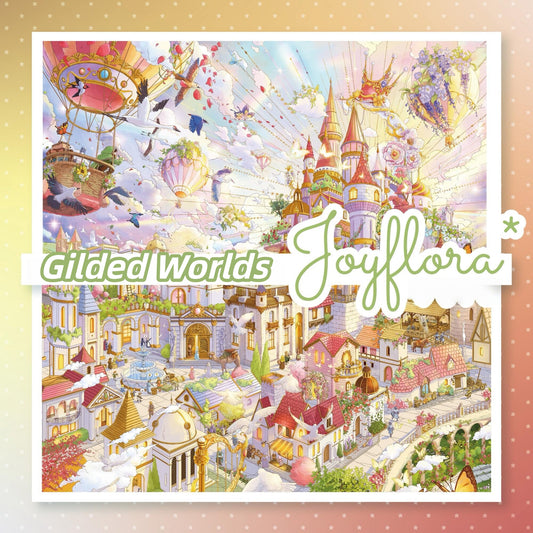 Gilded Worlds 3D Sticker | 2 Cute Miniature Scenes