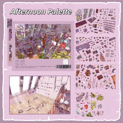 Afternoon Palette 3D Sticker