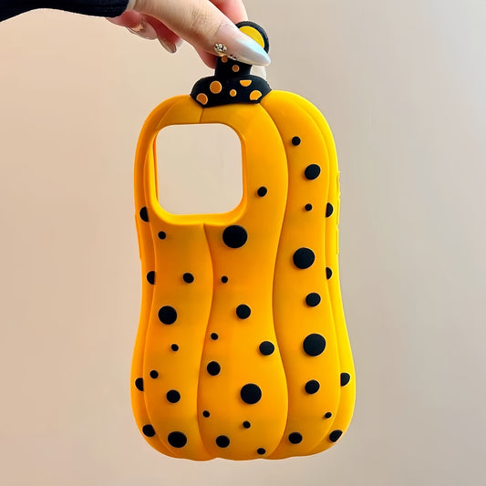 Polka Dot Pumpkin Silicone Phone Case