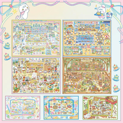 Warm Bites 3D Sticker | 7 Cute Miniature Scenes