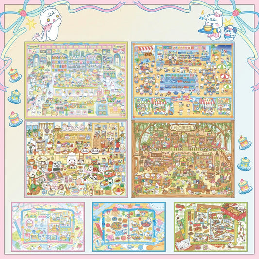 Warm Bites 3D Sticker | 7 Cute Miniature Scenes