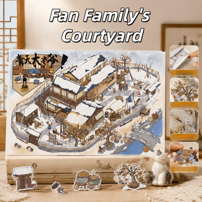 Fan Family's Courtyard 3D Sticker