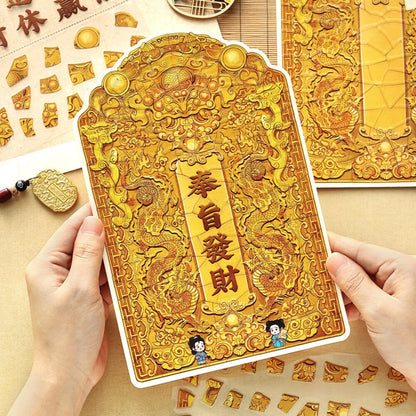 Antique Restoration 3D Sticker | 2 Cute Miniature Scenes