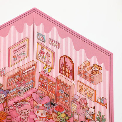 Sanrio Series 3D Sticker | 4 Cute Miniature Scenes