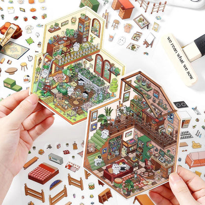 Little Dream House 3D Sticker | 4 Cute Miniature Sticker