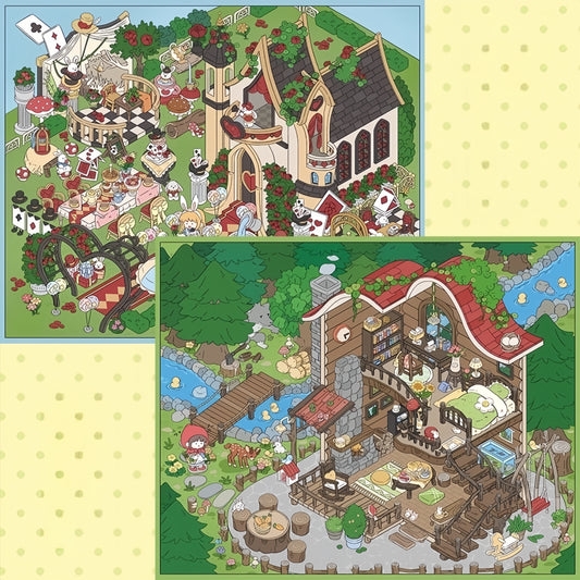 Fairy Tale 3D Sticker | 2 Cute Miniature Scenes