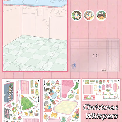 Leisure Daily 3D Sticker | 4 Cute Miniature Scenes