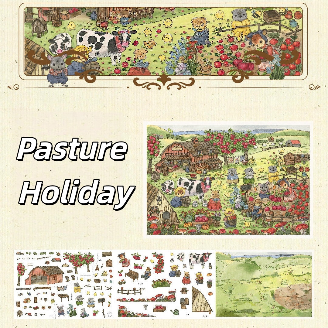 Village Diary 3D Sticker | 3 Cute Miniature Scenes