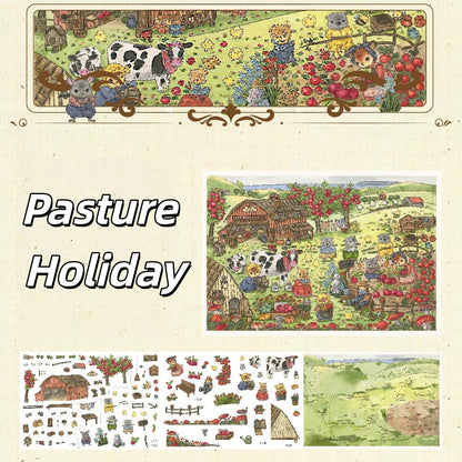 Village Diary 3D Sticker | 3 Cute Miniature Scenes