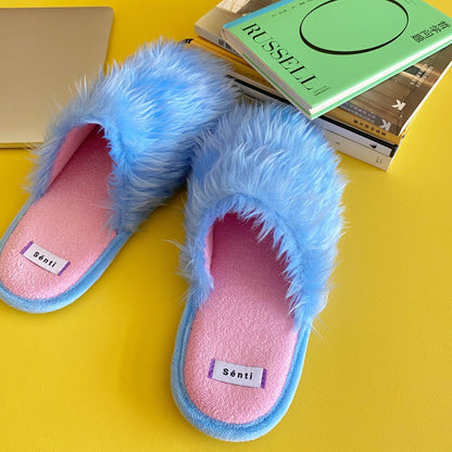 Long Pile Indoor Silent Non-Slip Slippers