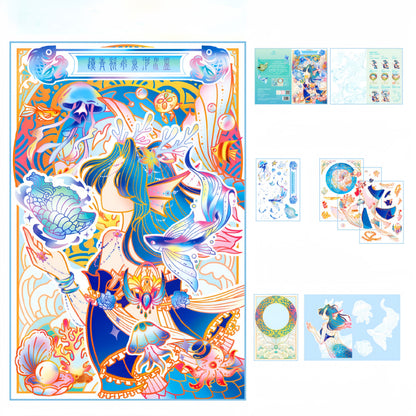 Historical Fantasy 3D Sticker | 2 Cute Miniature Scenes