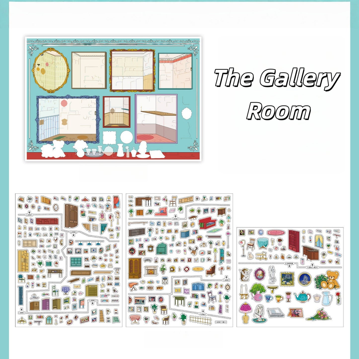 My Little House 3D Sticker | 2 Cute Miniature Scenes