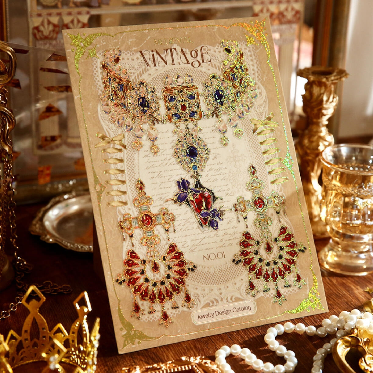 Jewelry Design Catalog 3D Sticker | 2 Cute Miniature Scenes