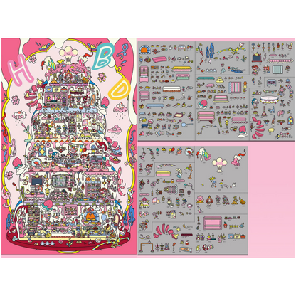 Stops Along the Way 3D Sticker | 4 Cute Miniature Scenes