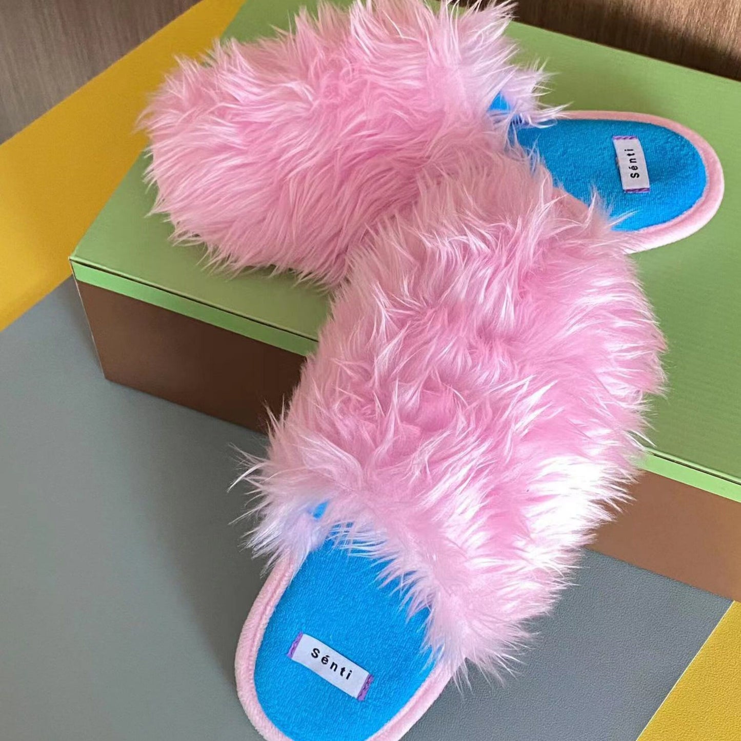 Long Pile Indoor Silent Non-Slip Slippers