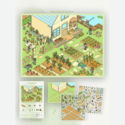 The Fleeting Moments 3D Sticker | 3 Cute Miniature Scenes