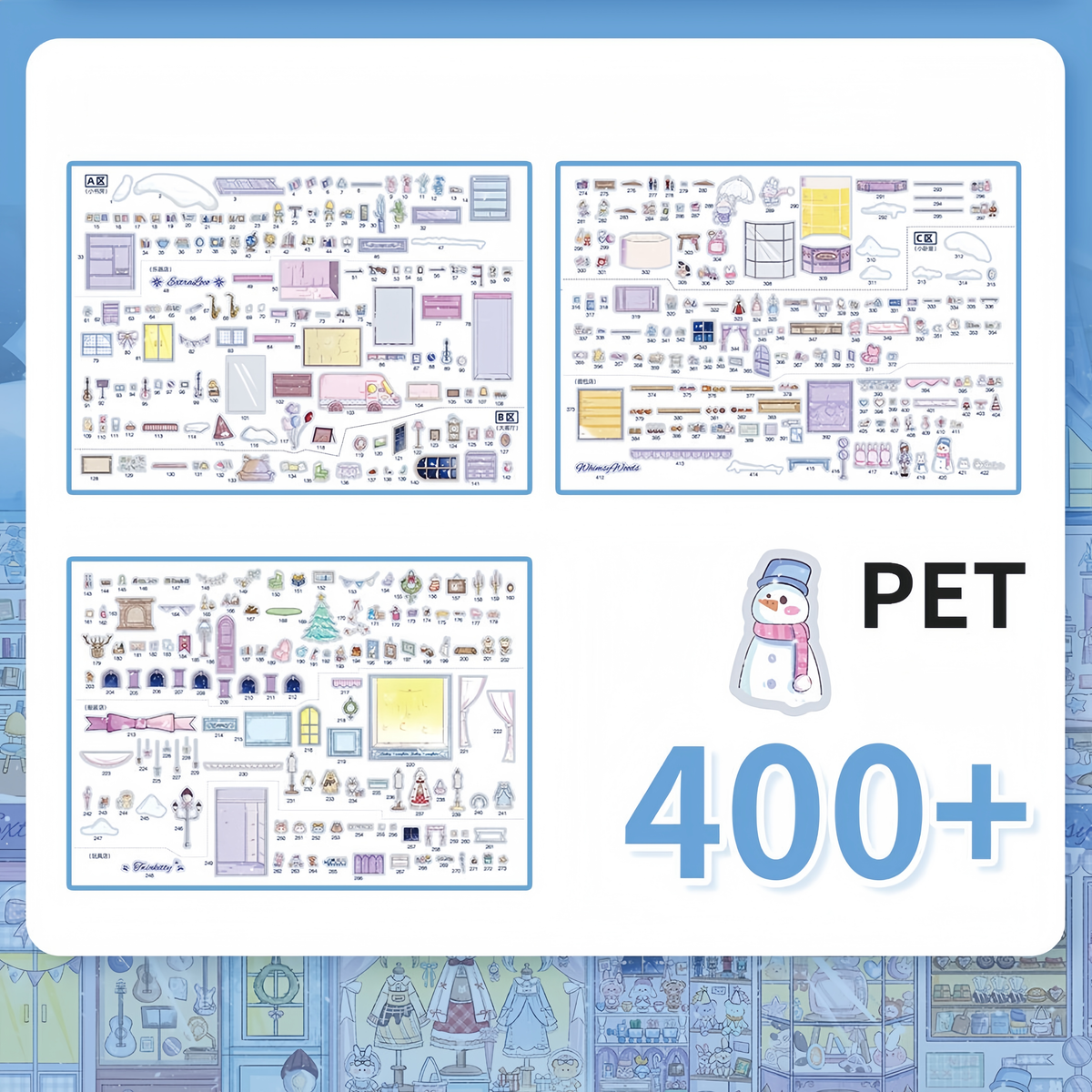 Fairy Tale Days 3D Sticker | 4 Cute Miniature Scenes
