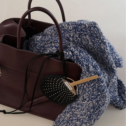Handmade Leather Cord Woven Bamboo Fan