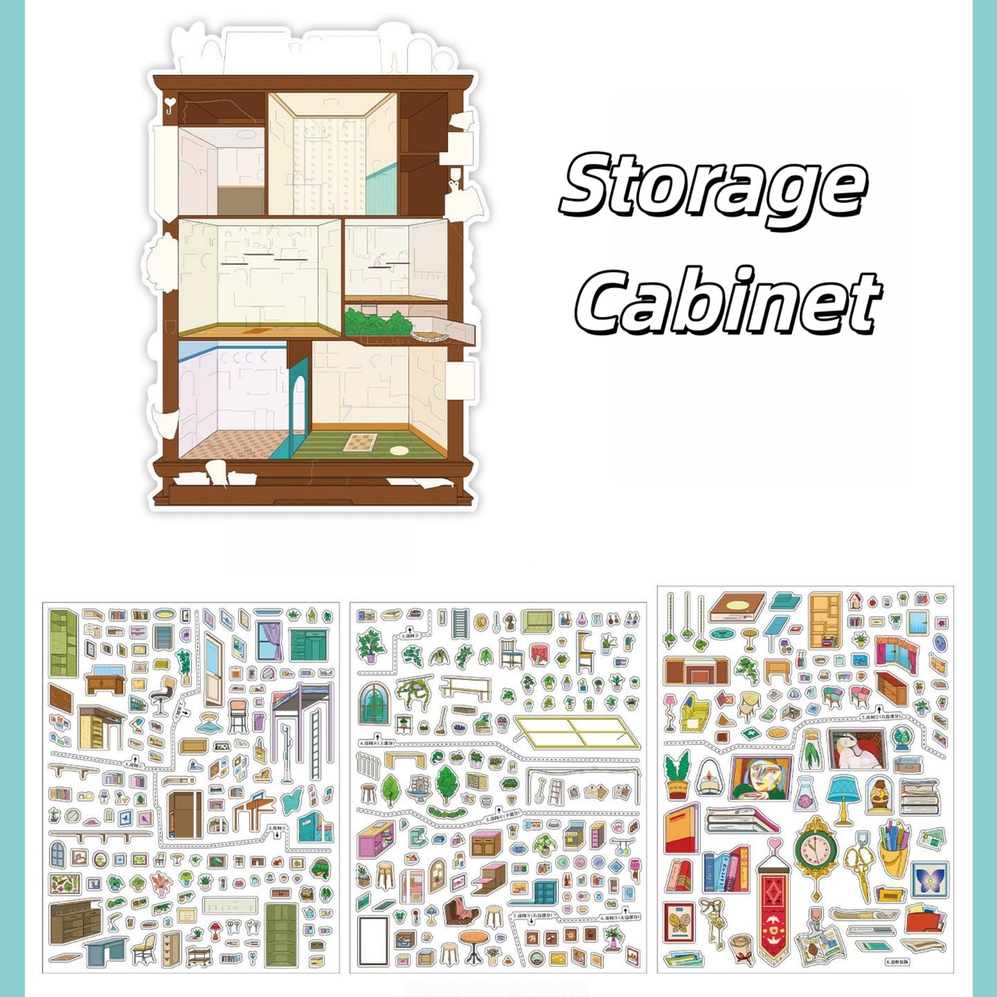 My Little House 3D Sticker | 2 Cute Miniature Scenes