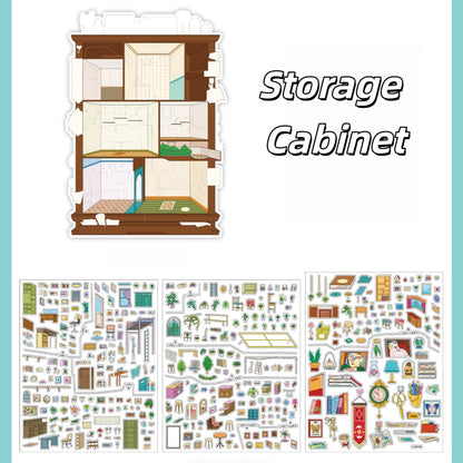My Little House 3D Sticker | 2 Cute Miniature Scenes