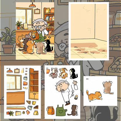 Pocket Comics 3D Sticker | 4 Cute Miniature Scenes