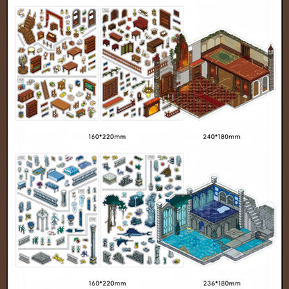Hidden Places 3D Sticker | 2 Cute Miniature Scenes