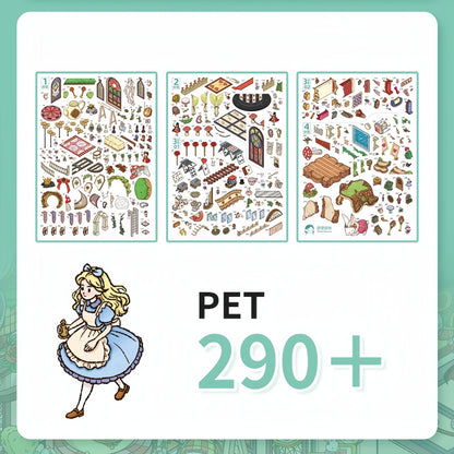 Dreams and Discoveries 3D Sticker | 3 Cute Miniature Scenes